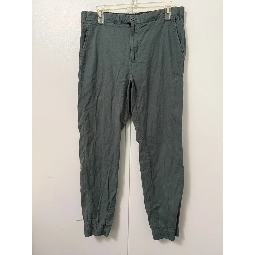 Mack Weldon Performance Stretch Joggers Large Green Cotton Spandex Casual Work